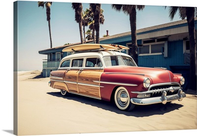 California Dreaming - Surfing Vintage Car