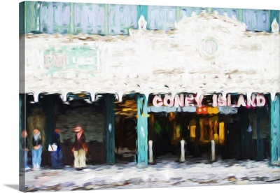 Coney Island Subway, Oil Painting Series