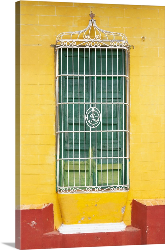 Photograph of a colorful Cuban window.