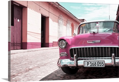 Cuba Fuerte Collection - Cuban Pink Car in the Street