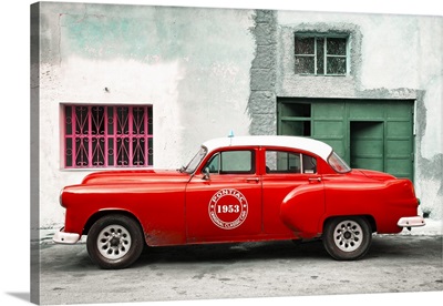 Cuba Fuerte Collection - Red Pontiac 1953 Original Classic Car