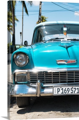 Cuba Fuerte Collection - Turquoise Chevy Classic Car