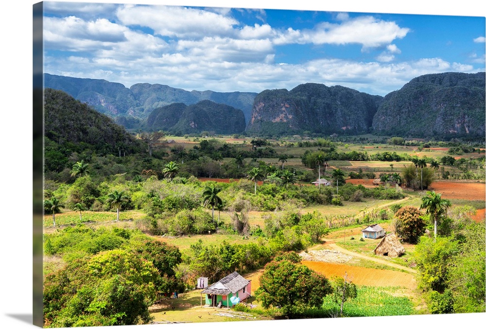 Landscape photograph of Vinales Valley in Cuba on a beautiful day.