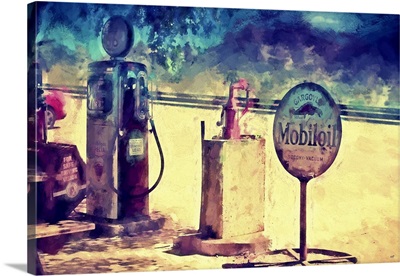 Gas Station 66, Wild West Painting Series