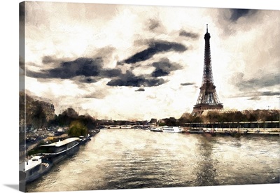 Landscape Paris Eiffel, Paris Painting Series