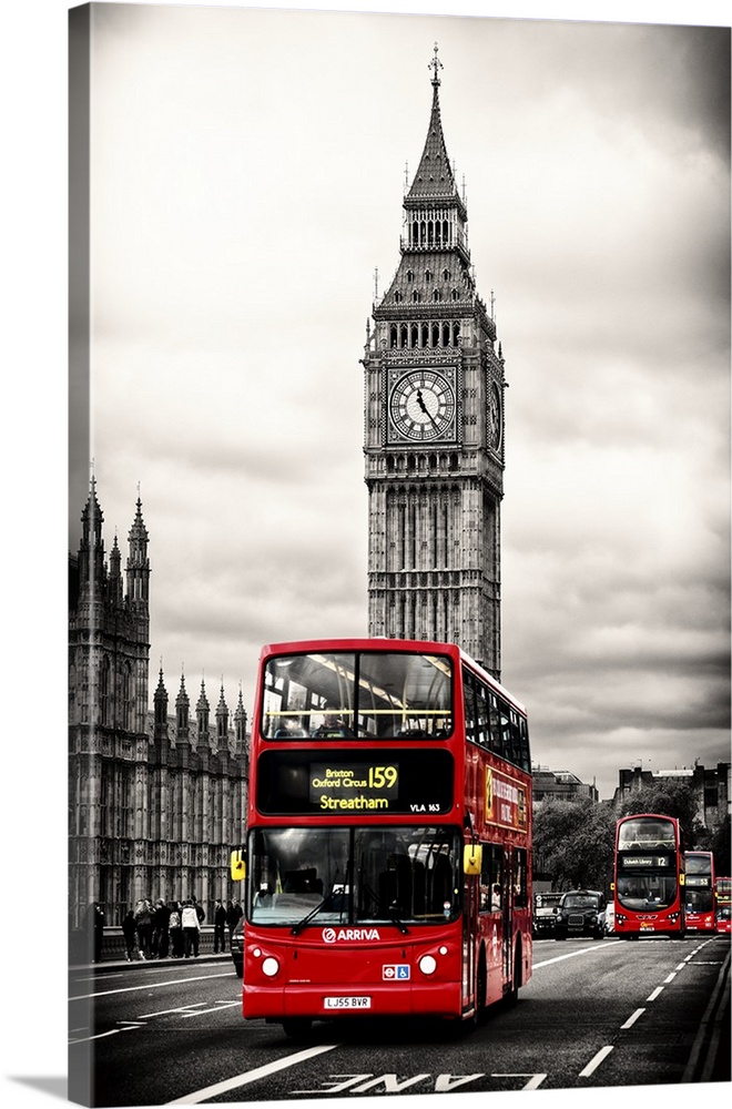 Fotografia Big Ben Clock Tower and London Bus - em