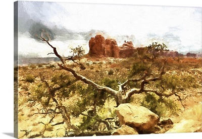 Lonely Tree, Wild West Painting Series