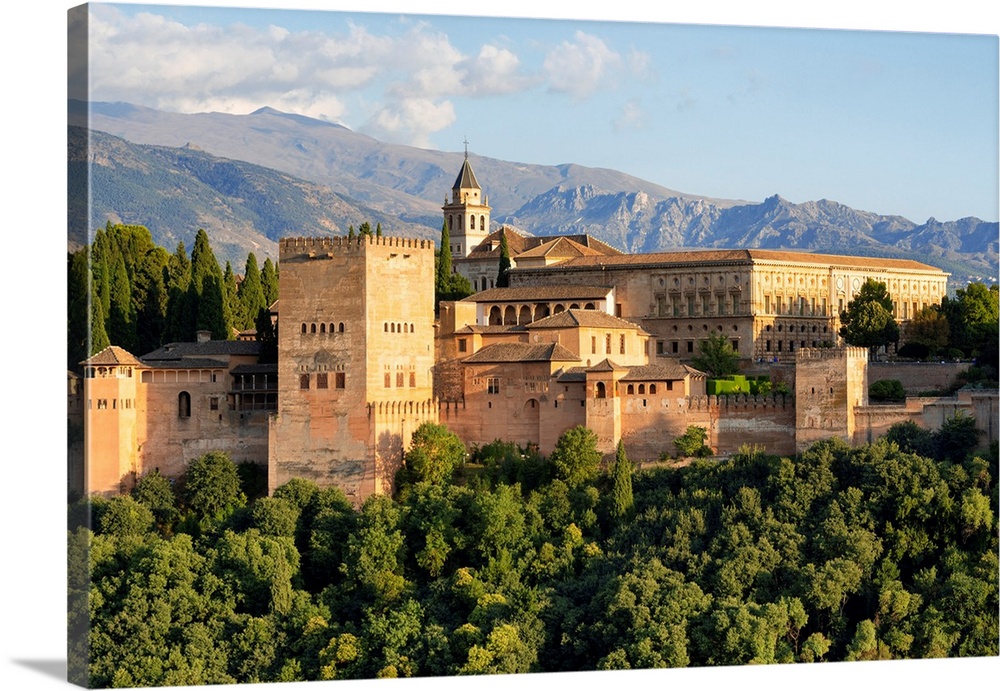 It's a view of the Alhambra of Granada in Andalusia (Spain).