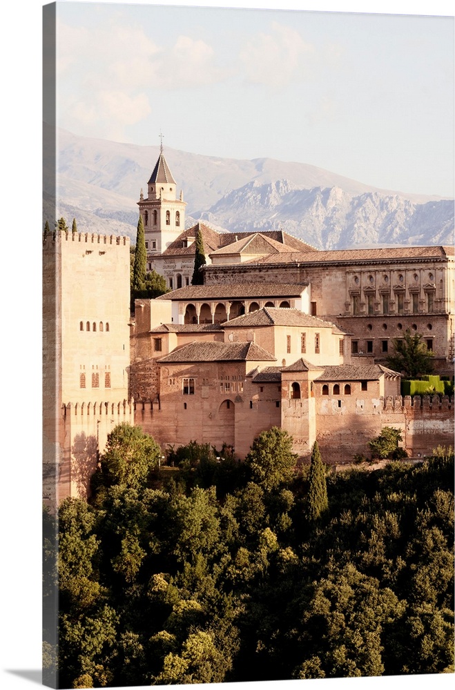 It's a view of the Alhambra of Granada in Andalusia (Spain).