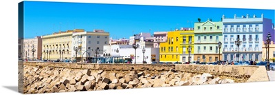 Made in Spain Panoramic Collection - Colorful Buildings in Cadiz