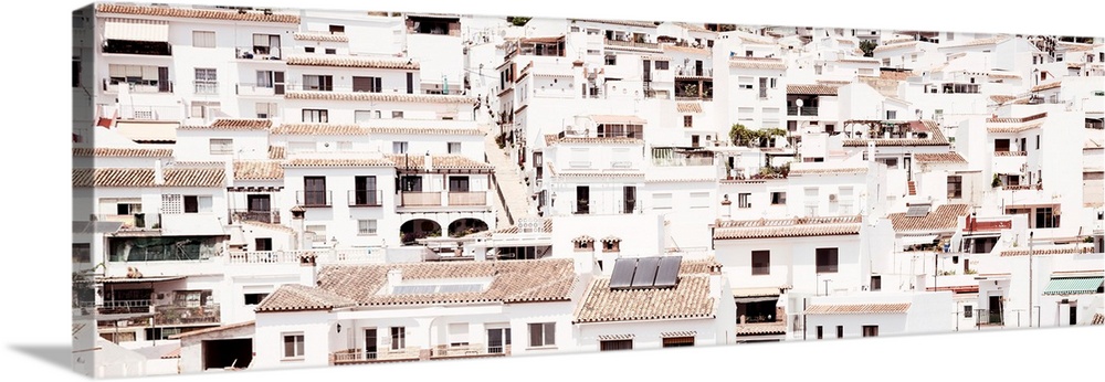 It's a view of the white buildings in the city of Mijas (Malaga) in Andalusia, Spain.