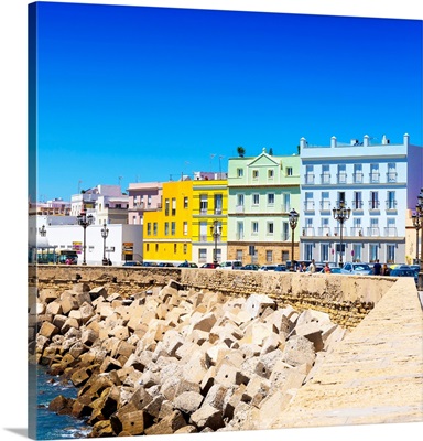 Made in Spain Square Collection - Colorful Buildings in Cadiz