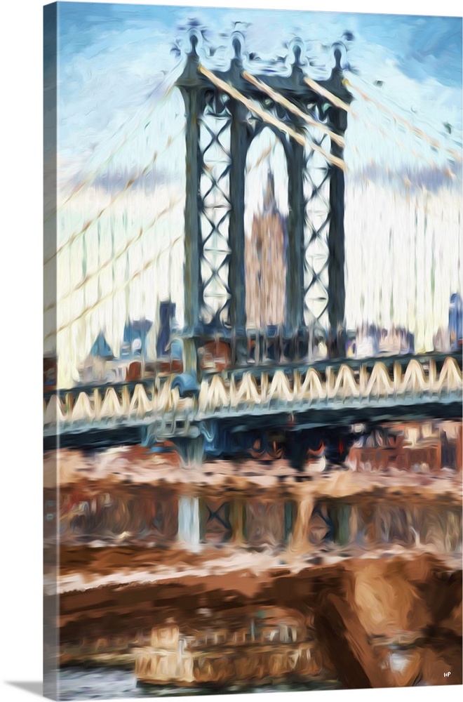 Photograph with a painterly effect of New York city.