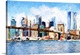 image thumbnail of Photograph with a painterly effect of Manhattan, New York city.