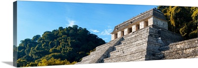 Mayan Temple of Inscriptions with Fall Colors