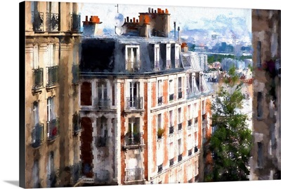 Montmartre Buildings, Paris Painting Series