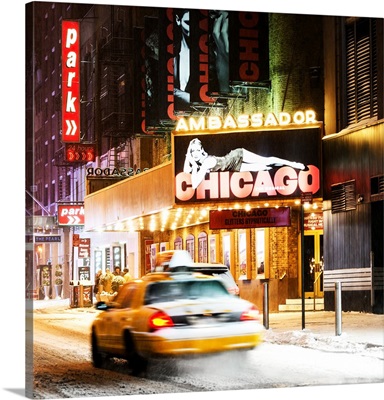 New York City - Broadway under snow