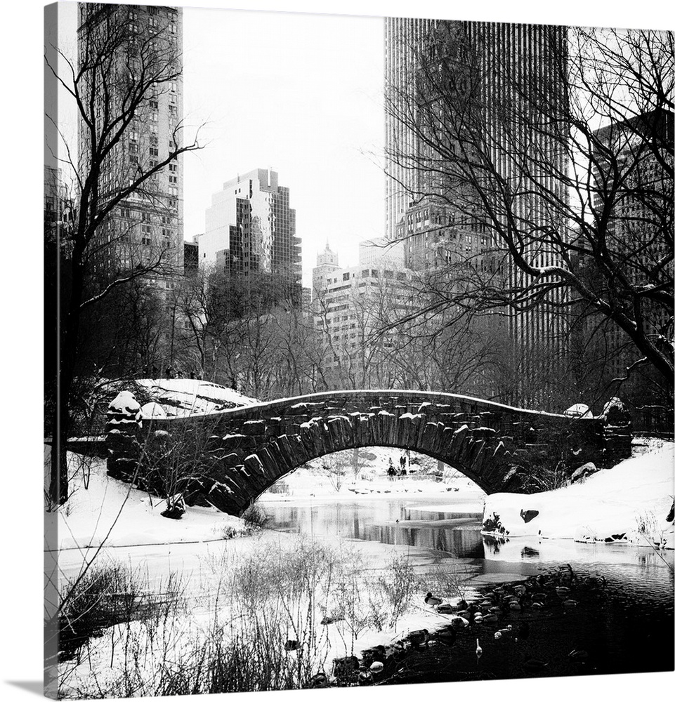 Grey and Dimgrey Cityscape New York City in Winter Central Park Snowy Buildings Photo Art Lunarable Landscape Place Mats Set of 4 Washable Fabric Placemats for Dining Room Kitchen Table Decoration