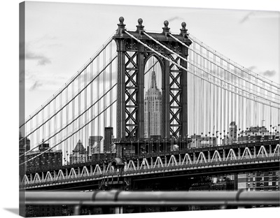 New York City - Manhattan Bridge with the Empire State Building