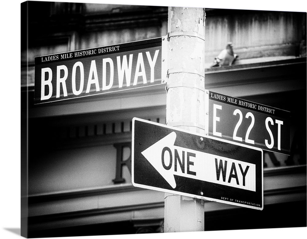 A photograph of New York city street signs.