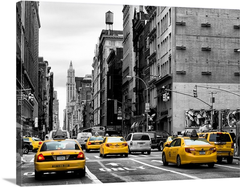 New York City - Taxis Traffic | Great Big Canvas