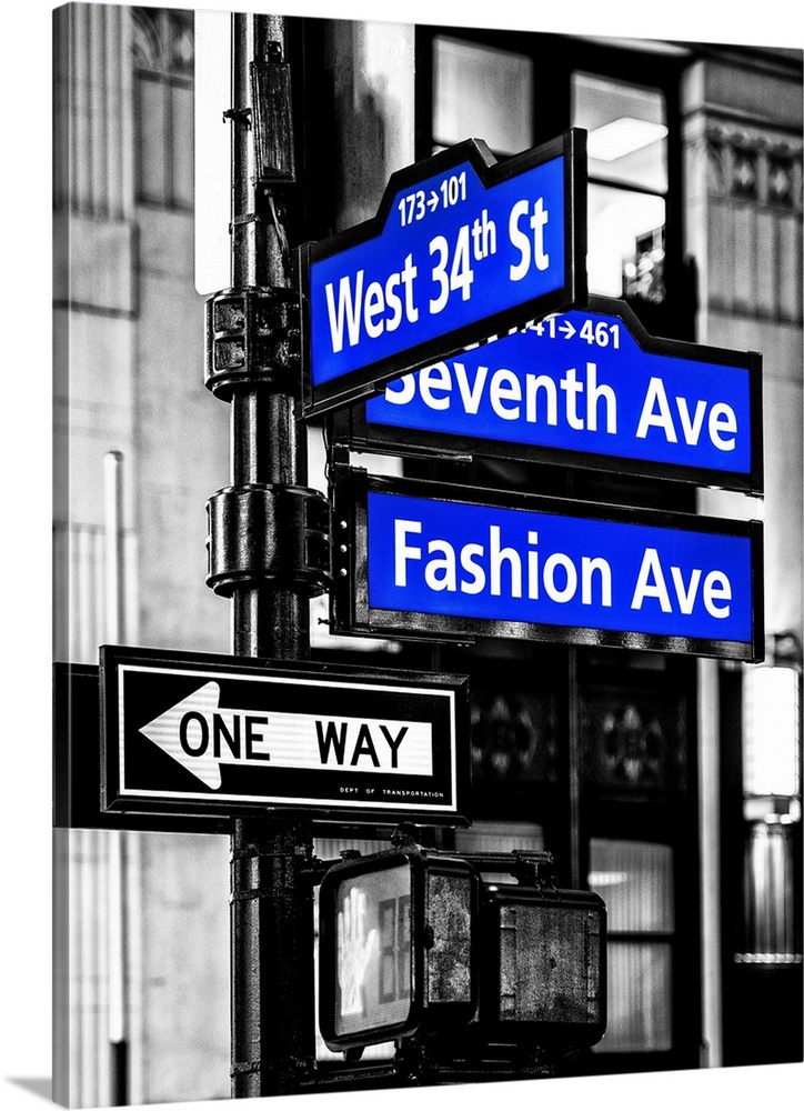 New York Fashion City Typography SINGLE CANVAS WALL ART Picture Print
