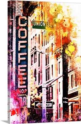 NYC Watercolor Collection - Coffee Shop Union SQ