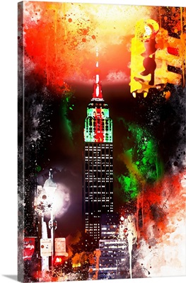 NYC Watercolor Collection - Empire by Night