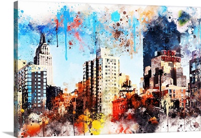 NYC Watercolor Collection - Manhattan Buildings