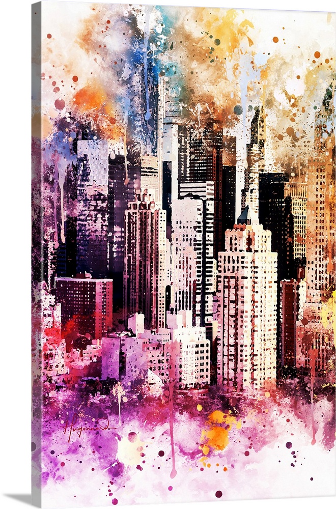 Friends Building NYC Watercolor 