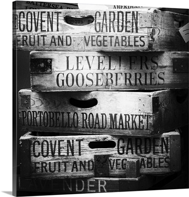 Old Wooden Market Crates, London