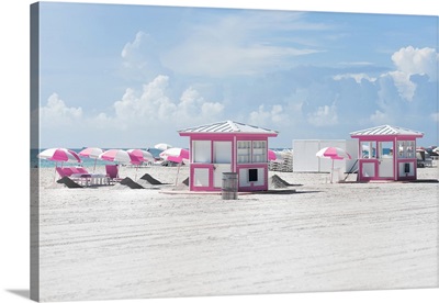 Pink Beach Houses, Miami