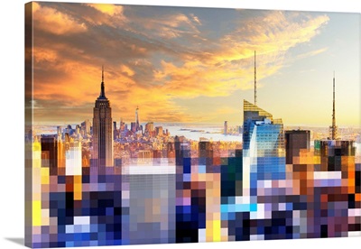 Pixelusa - Manhattan Sunset