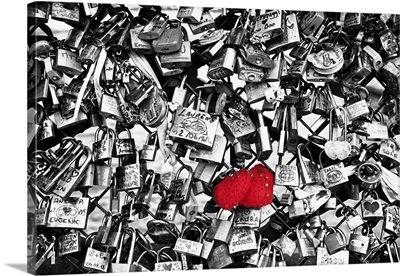 Red Love Locks - Paris