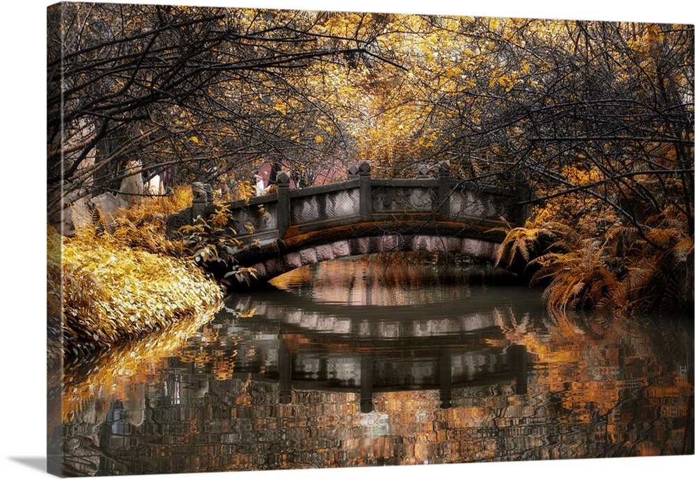 Romantic Bridge in Autumn, China 10MKm2 Collection.