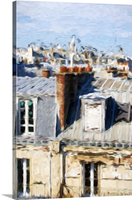 Rooftops of Paris II, Oil Painting Series