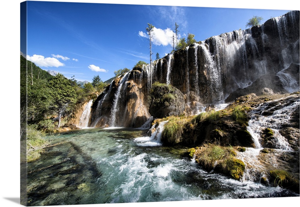 Waterfalls in the Jiuzhaigou National Park, China 10MKm2 Collection.