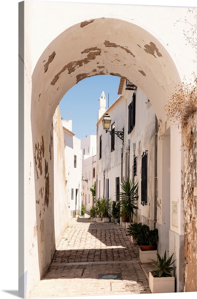 It's a paved pedestrian street in the historic center of Faro in Portugal.