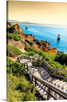 Welcome to Portugal Collection - Stairs to Camilo Beach at Sunset