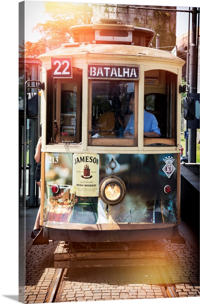 It's an old tram line 22 in the city of Porto in Portugal.