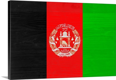 Wood Afghanistan Flag, Flags Of The World Series