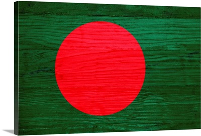 Wood Bangladesh Flag, Flags Of The World Series