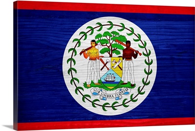 Wood Belize Flag, Flags Of The World Series
