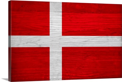Wood Denmark Flag, Flags Of The World Series