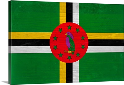 Wood Dominica Flag, Flags Of The World Series