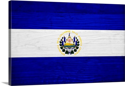 Wood El Salvador Flag, Flags Of The World Series