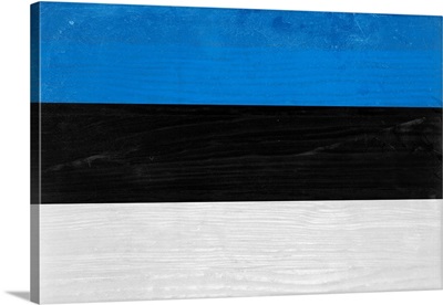 Wood Estonia Flag, Flags Of The World Series