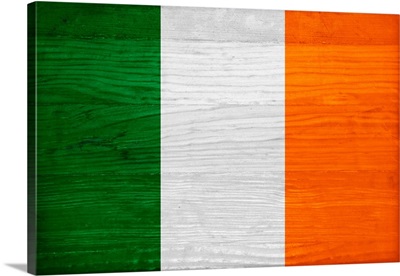 Wood Ireland Flag, Flags Of The World Series