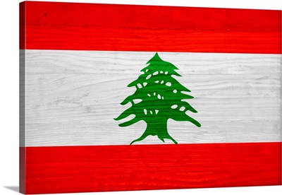 Wood Lebanon Flag, Flags Of The World Series