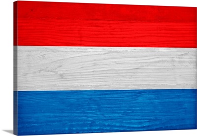Wood Luxembourg Flag, Flags Of The World Series